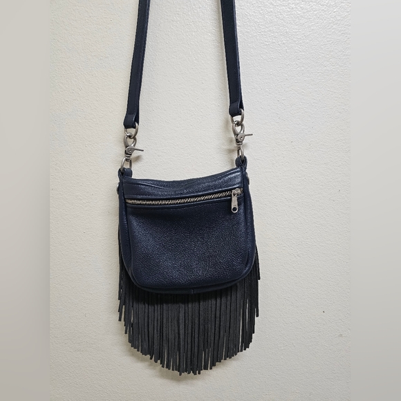 Tribe America Navy Blue Leather Concho Clip Bag & Crossbody Purse - Picture 5 of 9
